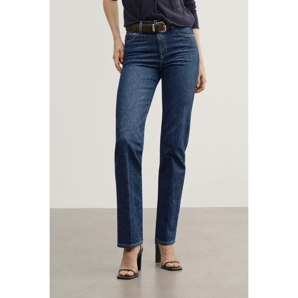 AYR The Legend 27S Dark Indigo Jeans Straight Leg High Rise Skyscraper